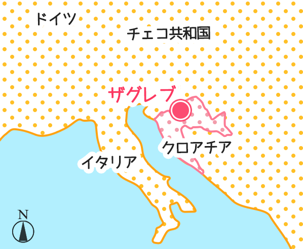 クロアチアの周辺地図