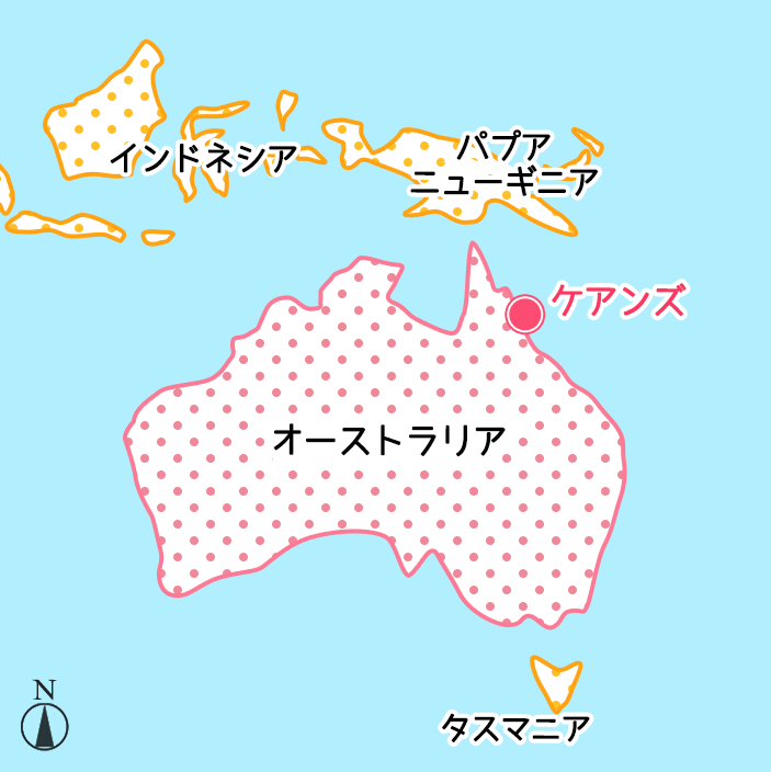 オーストラリアの周辺地図