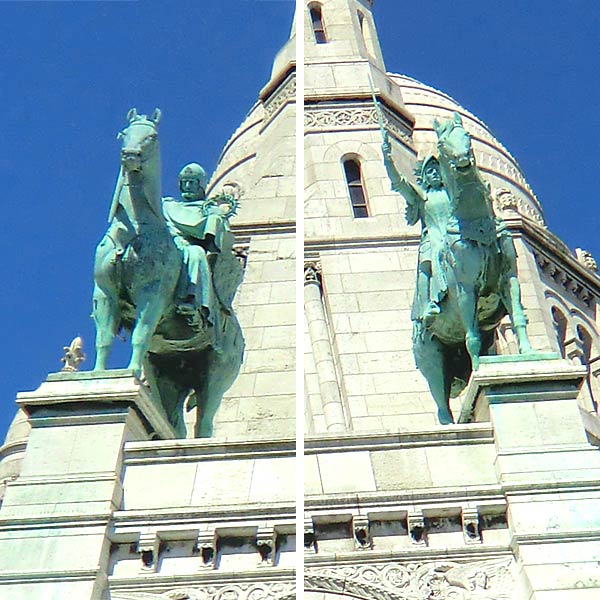 聖ルイ王とジャンヌ・ダルクの騎馬像