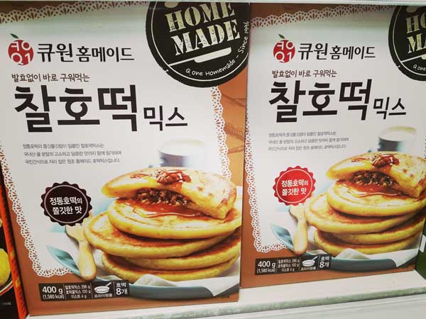 韓国のスーパーで売られている人気のホットク用の粉